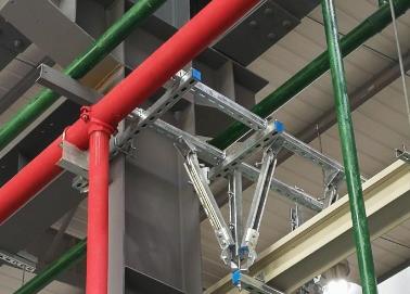 红岗该抗震支架的整体式支吊架结构协调性好